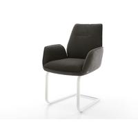 Cantilever Zoa-Flex tissu mixte noir pied cantilever plat blanc ressorts ensachés