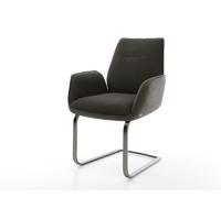 Cantilever Zoa-Flex tissu mixte noir pied cantilever plat grafiete ressorts ensachés