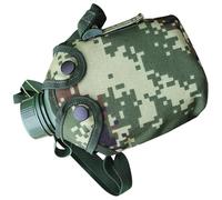 Cantine Militaire Camouflage 1l en Alliage D’aluminium pour Camping | Poignée Pratique, Système Anti-fuite, Usage Extérieur, Crochet, Acier Inoxydable et Toile