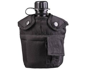 Cantine US Plastic Canteen 900 ml avec étui et gobelet Mil-Tec - Black