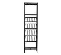 CANTOR - Rangement bar en métal noir H 180 Noir