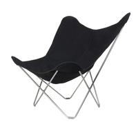 Canvas Mariposa Chaise papillon Cuero Canvas noir / chrome - 7340172612155