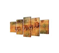 Canvas muurdruk set leeuw 100 x 50 cm241586