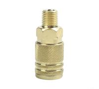 Canyelum Raccord rapide fileté mâle 1/4 NPT pour compresseur d'air | Fer plaqué cuivre, joint hermétique métallique à métal, opération à une main, pour pompes à air, outils, gonflage de pneus
