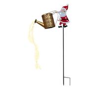 Caowzz Lumières d'de Noël Lampe de Sol Père Noël Bouilloire | Lumières Solaires De Noël Pour L'Extérieur Pour Jardin Chemin Patio Porche