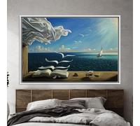 CAOXTART Salvador Dali Livre aux oiseaux, toile, reproduction célèbre, décoration murale, cadre 70 x 100 cm