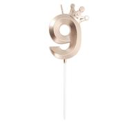 CAPASTEC Bougie Chiffre 3D Avec Couronne, 1pc Pour Gâteau Anniversaire