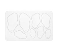 CAPASTEC Moule en Silicone pour Résine Époxy Bijoux Pendentifs Colliers Boucles d'oreilles Moule en Silicone Forme Gouttes Hétéromorphe Moule pour Résine Moule De Coulée Blanc