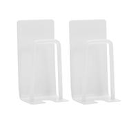 CAPASTEC Porte-Brosse À Dents Mural 2-en-1 Blanc 2 Pcs Acier Inoxydable | Salle De Bain, Support Autocollant, Sans Perçage, Crochet 6x3,1cm, Dimensions Totale 8,2x4x2,5cm, Trou Suspension 1cm