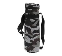 CAPASTEC Sac Isolant pour Bouteille d'eau Gris Blanc Sports Plein Air | Tissu Oxford,Coton Perlé,Film En Aluminium,Portable,Résistant Aux Chocs,Avec Bandoulière Réglable,30X10Cm,1.5L,1Pc