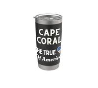 Cape d'amour patriotique Corail USA The True Heart Of America Gobelet isotherme en acier inoxydable double paroi