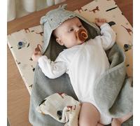 Cape de bain Albert hippo vert d'eau (70 x 70 cm)