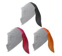 Cape de casque de soudage avec protection complète, cuir et tissu 2 couches, protection contre les étincelles et la chaleur pour les soudeurs, montage facile à clip, convient à la plupart des casques