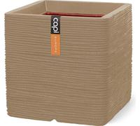 Capi Europe - Blumentopf quadratique Rib NL - Beige - 40x40 - KBER903