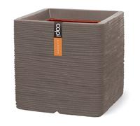 Capi Europe - Blumentopf quadratisch Rib NL - Warm taupe - 40x40 - KWTR903