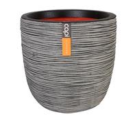 Capi Europe – Pot de fleurs Nature Rib ovale 43 x 41 cm Anthracite KOFZ933