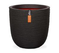 CAPI EUROPE - Boule pot de fleurs nervure NL - Noir - - 54x52 - pour intérieur et extérieur