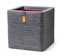 Capi Europe - Pot de fleurs carré Rib NL - Gris foncé - 50x50 - KDGR904