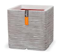 Capi Europe - Pot carré Rib NL - 50x50 - Ivoire - Ouverture Ø50 - Pot intérieur et extérieur - KOFI904