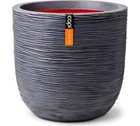 Capi Europe - Pot de fleur boule Rib NL - Gris foncé - 55x53 - KDGR935