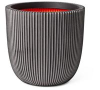CAPI EUROPE Pot de fleurs boule GROOVE NL - 43x41 cm - Anthracite