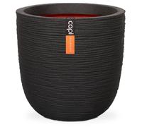 CAPI EUROPE Pot de fleurs boule RIB NL - 43x41 cm - Noir