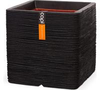 Capi Europe - Pot de fleurs carré Rib NL - Noir - 50x50 - KBLR904