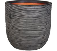 CAPI EUROPE Pot de fleurs RIB NL - 35x34 cm - Anthracite - Plastique recyclé