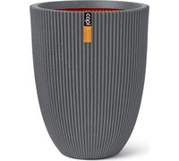 Capi Europe - Vase bas élégant Groove NL - Gris foncé - 46x58 - KGVDG783