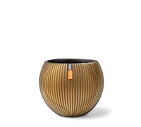 Capi Europe - Vase Boule Groove - 22x18 - Or - Ouverture Ø22 - Pot intérieur et extérieur - BGVGB103