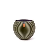 Capi Europe - Vase Boule Groove Colours - 22x18 - Vert - Ouverture Ø22 - Pot intérieur et extérieur - BGVGN103