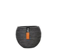 Capi Europe - Vase Boule Rib - 30x25 - - Ouverture Ø30 - Pot intérieur et extérieur - BOFZ104