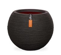 CAPI EUROPE Pot de fleurs rond NATURE RIB - 40x32 cm - Noir