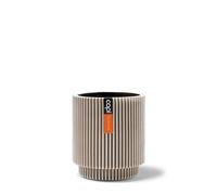 Capi Europe - Vase Cylindre Groove - 8x9 - Ivoire - Ouverture Ø8 - Pot intérieur et extérieur - BGVI311