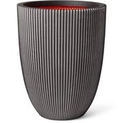 CAPI EUROPE Vase élégant bas GROOVE NL - 34x46 cm - Anthracite