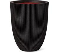 CAPI EUROPE Vase élégant bas GROOVE NL - 34x46 cm - Noir