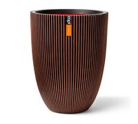 Capi Europe - Vase élégant Bas Groove NL - 34x46 - Cuivre - Ouverture Ø34 - Pot intérieur et extérieur - KGVCO782
