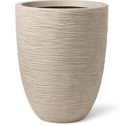 Capi Europe Vase Waste Rib Elegant Low 46x58 cm Terrazzo beige