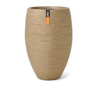 Capi Europe - Vase élégant Deluxe Rib NL - 51x72 - Beige - Ouverture Ø51 - Pot intérieur et extérieur - KBER1138