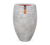 Capi Europe - Vase élégant Deluxe Rib NL - 51x72 - Ivoire - Ouverture Ø51 - Pot intérieur et extérieur - KOFI1138