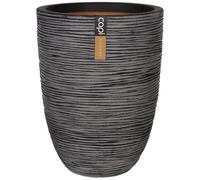 Capi Pot À Fleurs Nature Rib Élégant Bas 46 X 58 Cm Anthracite Kofz783 Gris