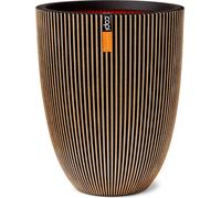 Capi Europe – Vase Groove Élégant – 46x58 cm – Noir et doré