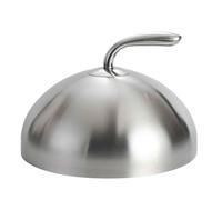 Capot à steak en acier inoxydable,couvercle en forme de dôme teppany | Isolant thermique,Couverture alimentaire for restaurant, restauration, cuisine à domicile, réunion de famille(Silver,28cm)