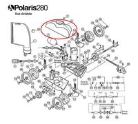 capot bleu de rechange pour polaris 280 - k5 - polaris