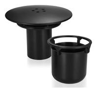 Capot bonde douche 90mmx115mm noir abs bonde de douche universelle siphon - Roame - douche remplacement de couvercle de vidange de