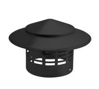Capot de tuyau de toit 160 mm anti-courant d'air (160 mm) | 75 mm de diamètre, acier antirouille, bloque le vent de pluie, empêche les courants d'air, s'adapte aux évents de toit
