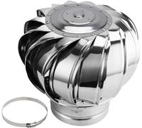 Capot de ventilation, outil de capuchon de cheminée, capot d'aération rotatif en acier inoxydable, spinner rotatif anti-courant d'air, convient à la plupart des pots de cheminée standard (taille : 200