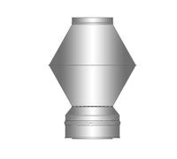 Capot déflecteur - double paroi - Schiedel ICS 100 mm