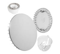 Capot et filtre à cheveux Set pour écoulement de douche, Ø 112 mm, compatible avec la garniture d'écoulement Viega Tempoplex à partir de l'année de construction 2001-2006, filtre à cheveux Blanc