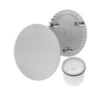 Capot et tube plongeur pour écoulement de douche, Ø 115 mm, compatible avec la garniture d'écoulement Viega Tempoplex à partir de l'année de construction 2006, couvercle ABS chromé